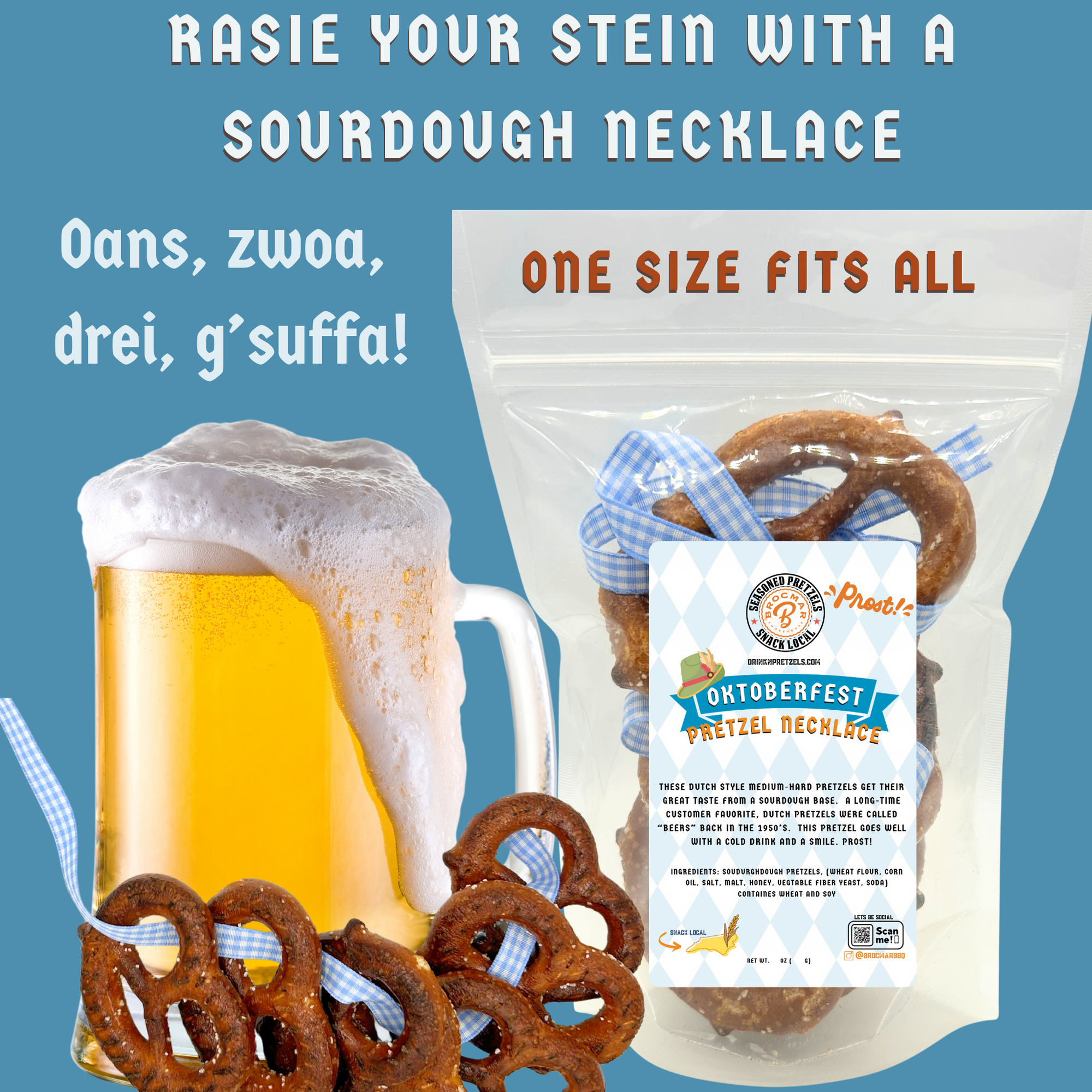 Limited Edition Octoberfest Pretzel Necklace 2025