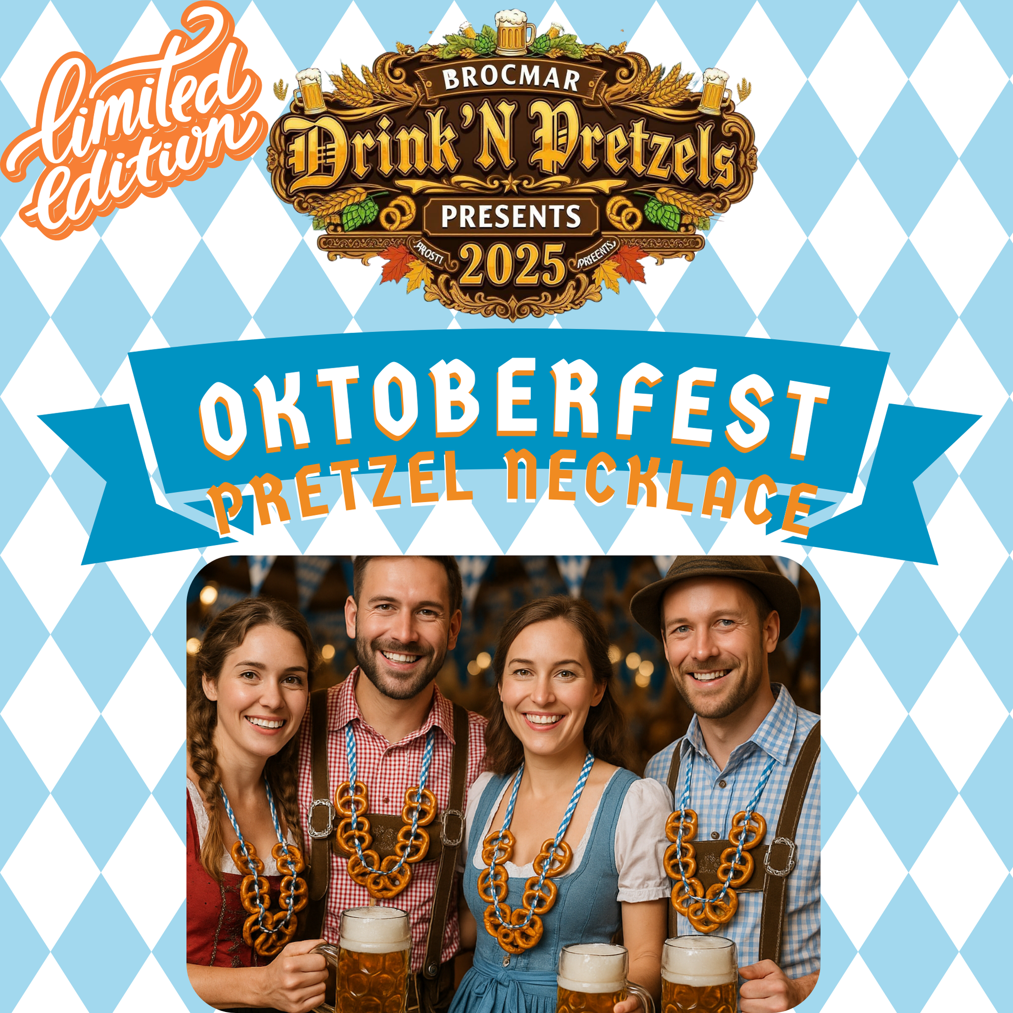 Limited Edition Octoberfest Pretzel Necklace 2025