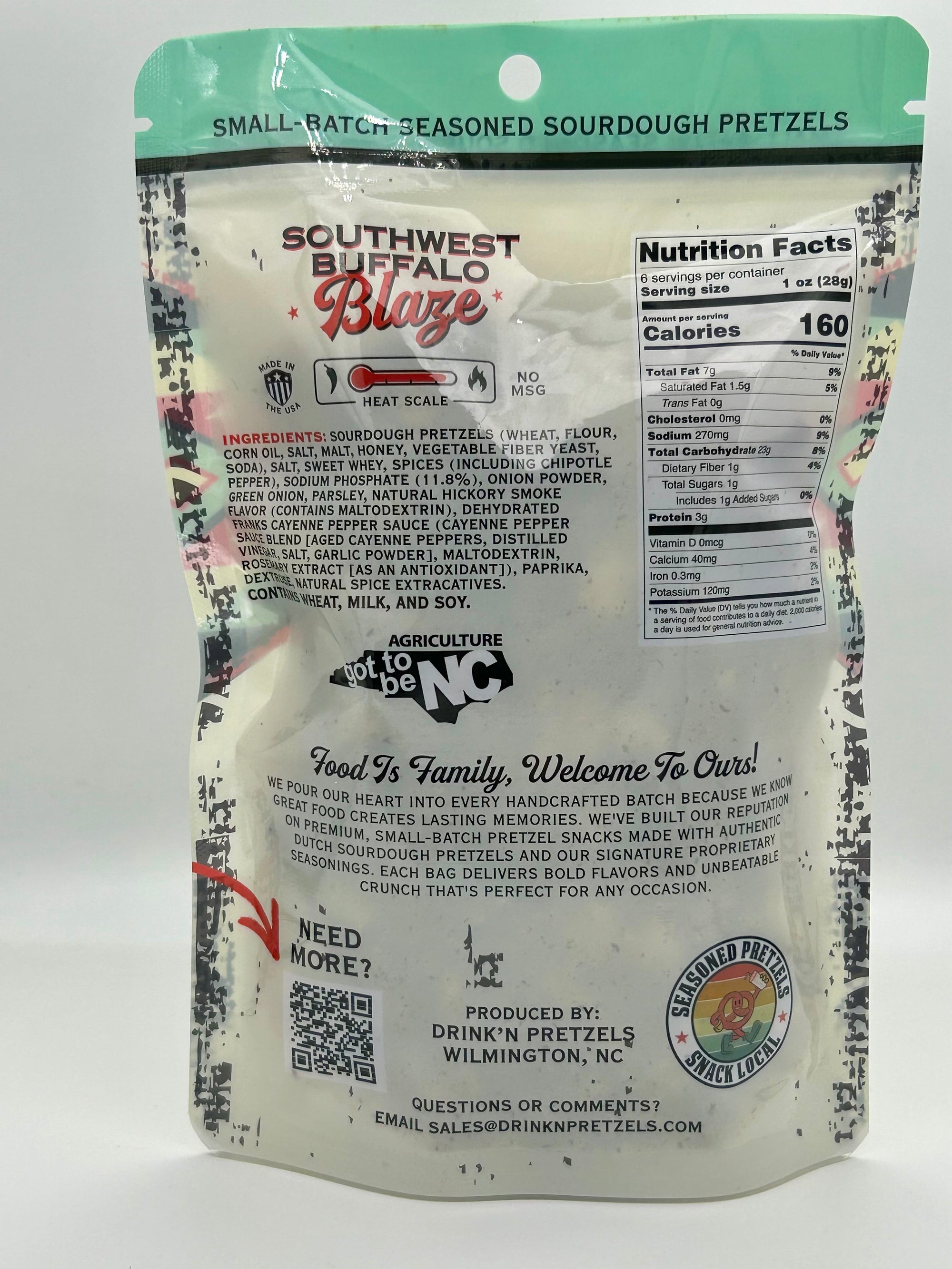 Southwest Buffalo Blaze Hard Sourdough Drink’N Pretzel