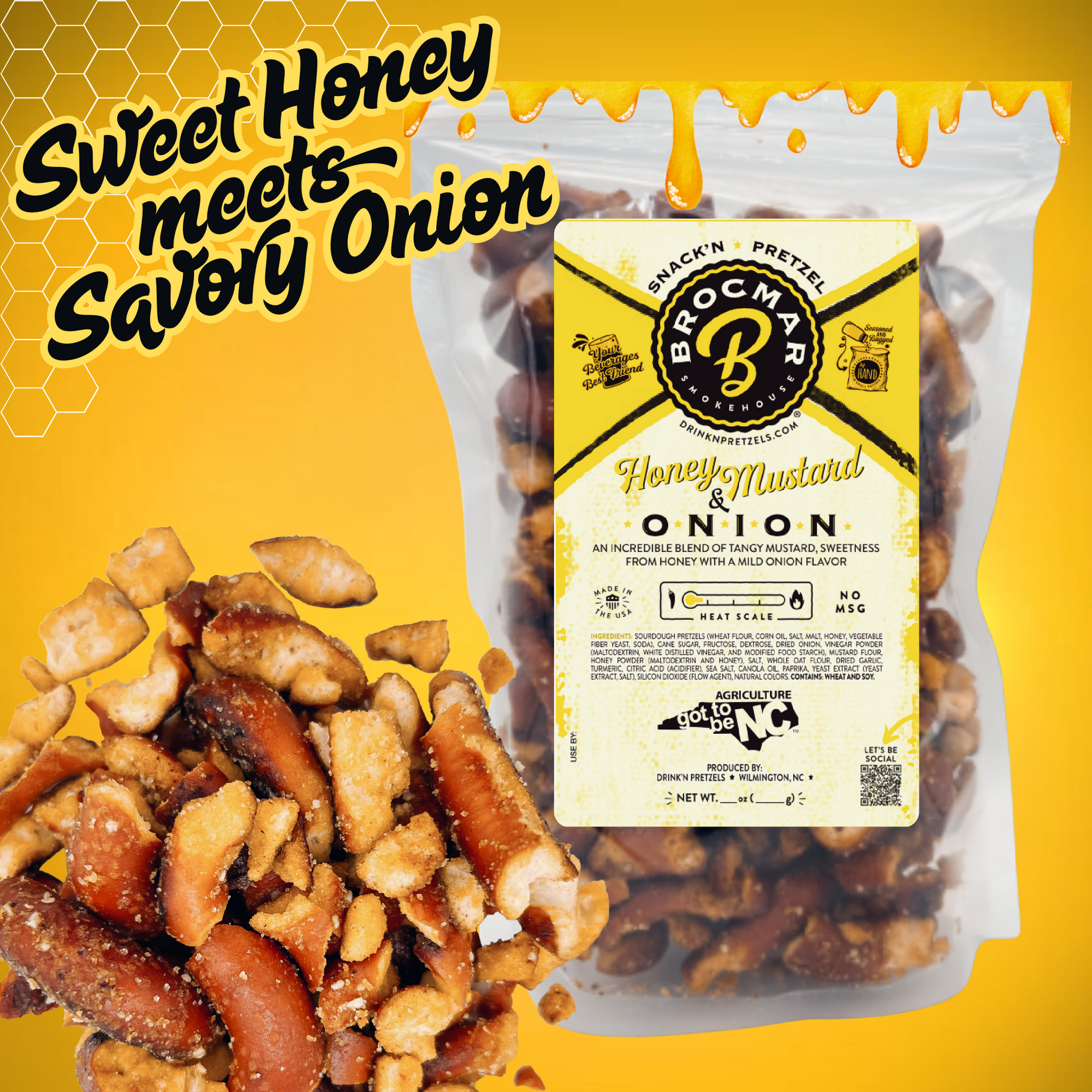 Honey Mustard & Onion Hard Sourdough Drink'N Pretzel Pieces