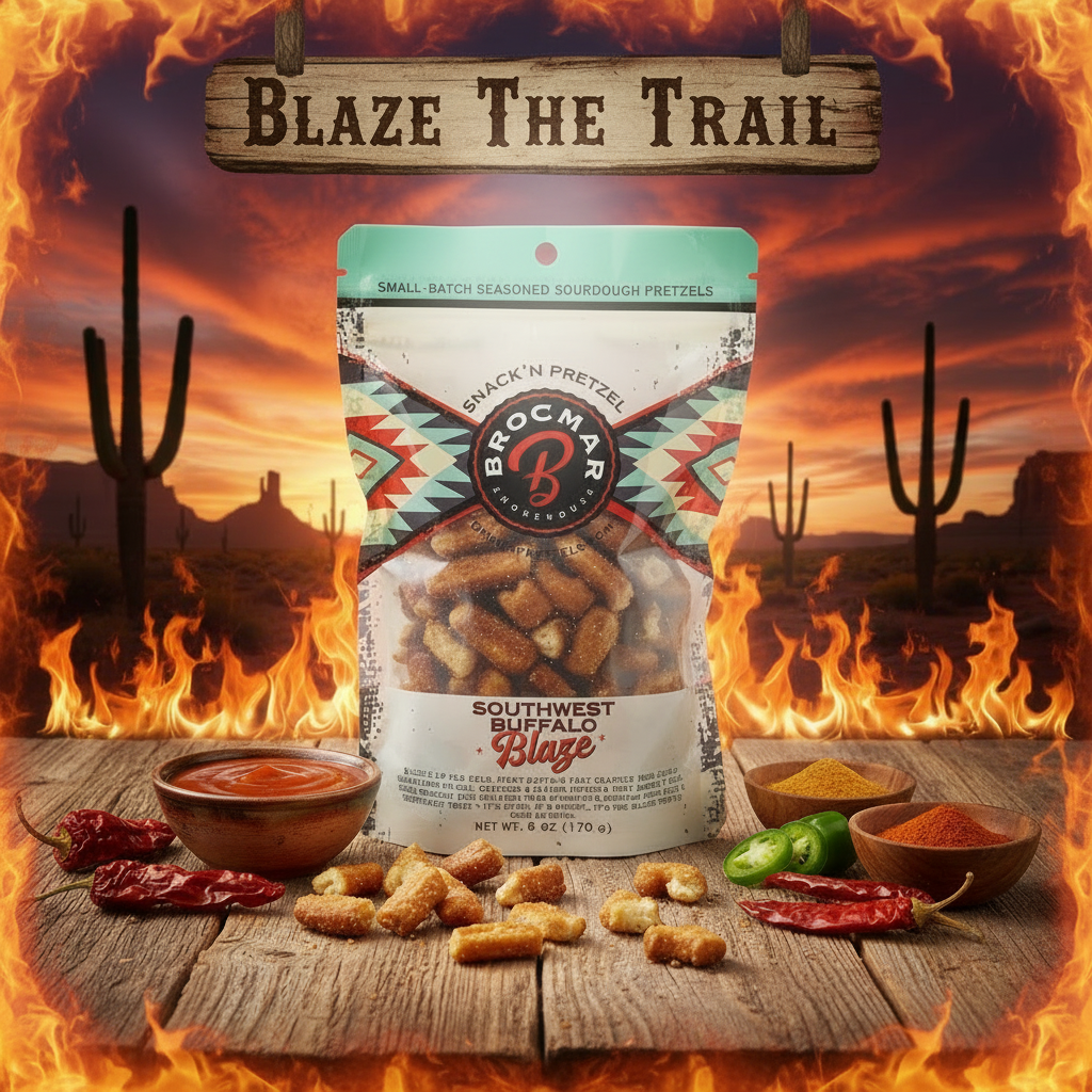 Southwest Buffalo Blaze Hard Sourdough Drink’N Pretzel